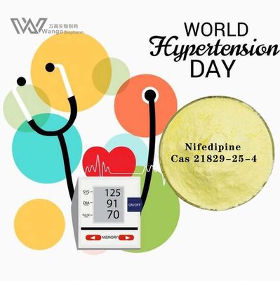 99% Nifedipine USP Cas 21829-25-4 Antihypertensive Antianginal Powder